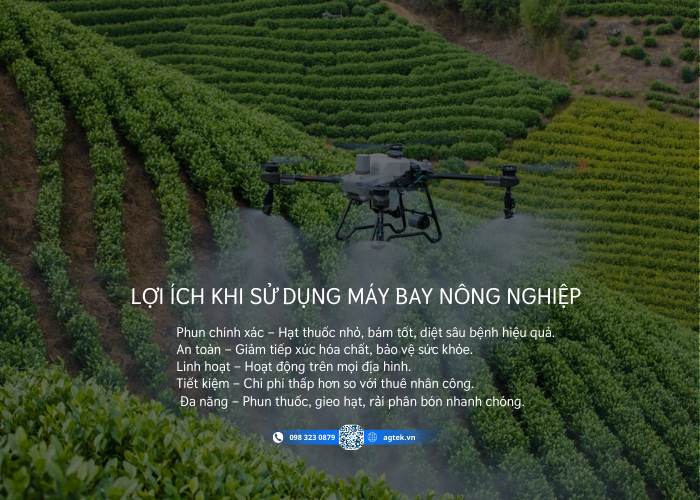 Lợi Ích Khi Sử Dụng Dịch Vụ Máy Bay Nông Nghiệp