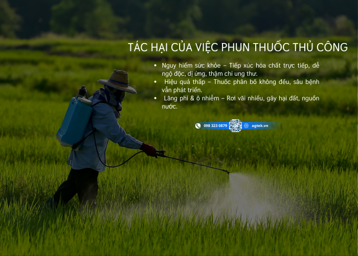 Tác hại của việc phun thuốc thủ công