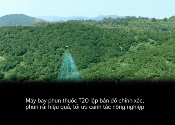 Máy bay phun thuốc T20 lập bản đồ chính xác, phun rải hiệu quả, tối ưu canh tác nông nghiệp
