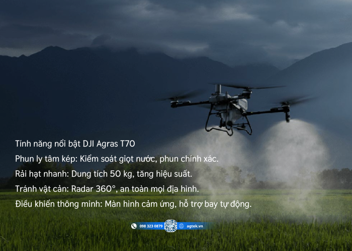 Tính năng nổi bật của máy bay T70