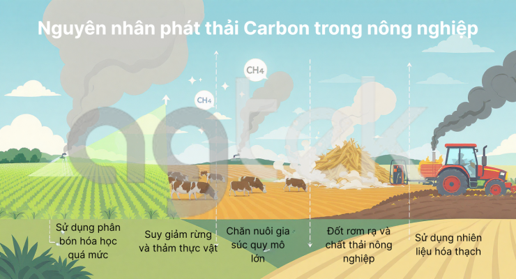Nguyên nhân phát thải carbon trong nông nghiệp