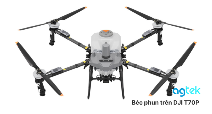 Béc phun trên DJI T70P , HỆ THỐNG 4 VÒI PHUN LY TÂM