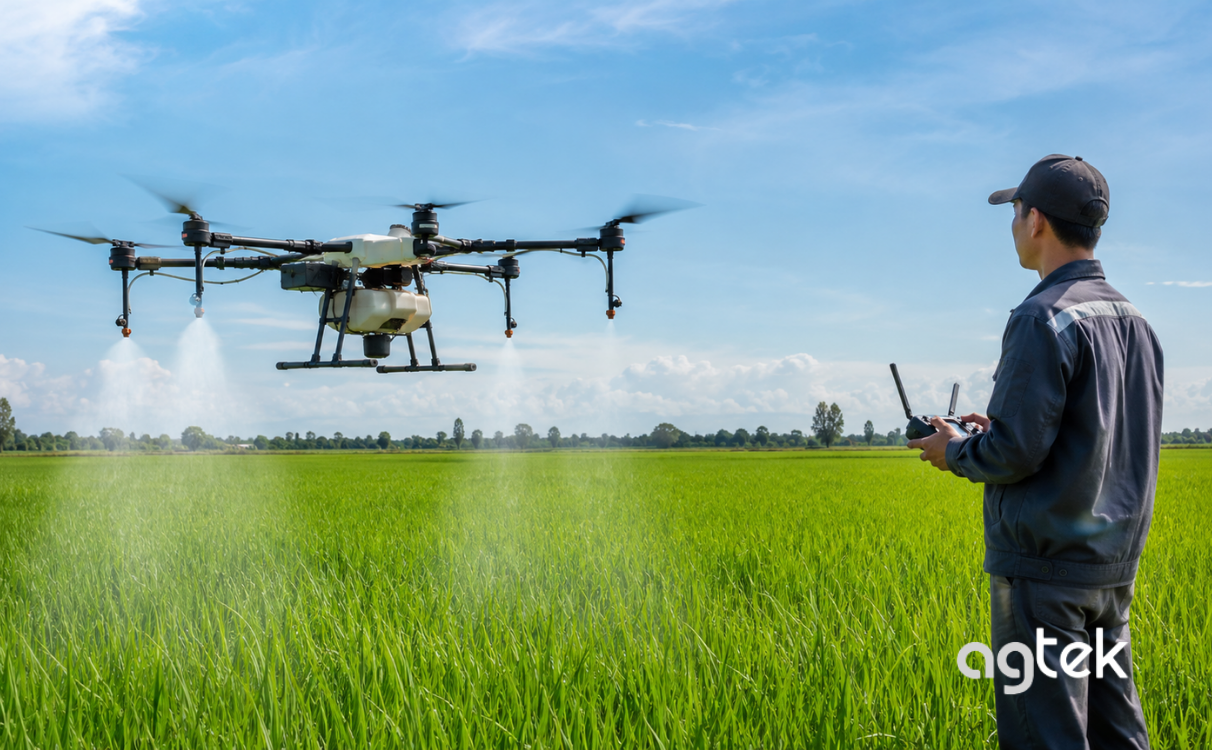 Drone hỗ trợ phun thuốc đồng đều