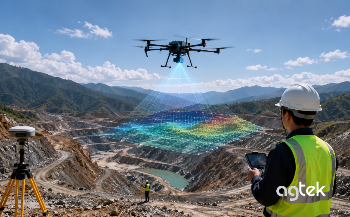 Drone đo đạc địa hình tại công trường