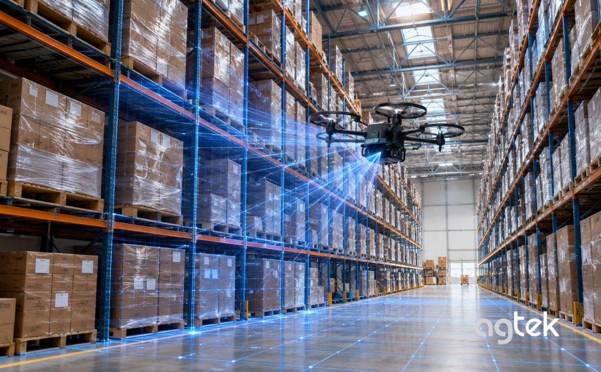 Drone đo kho dự trữ nhanh chóng