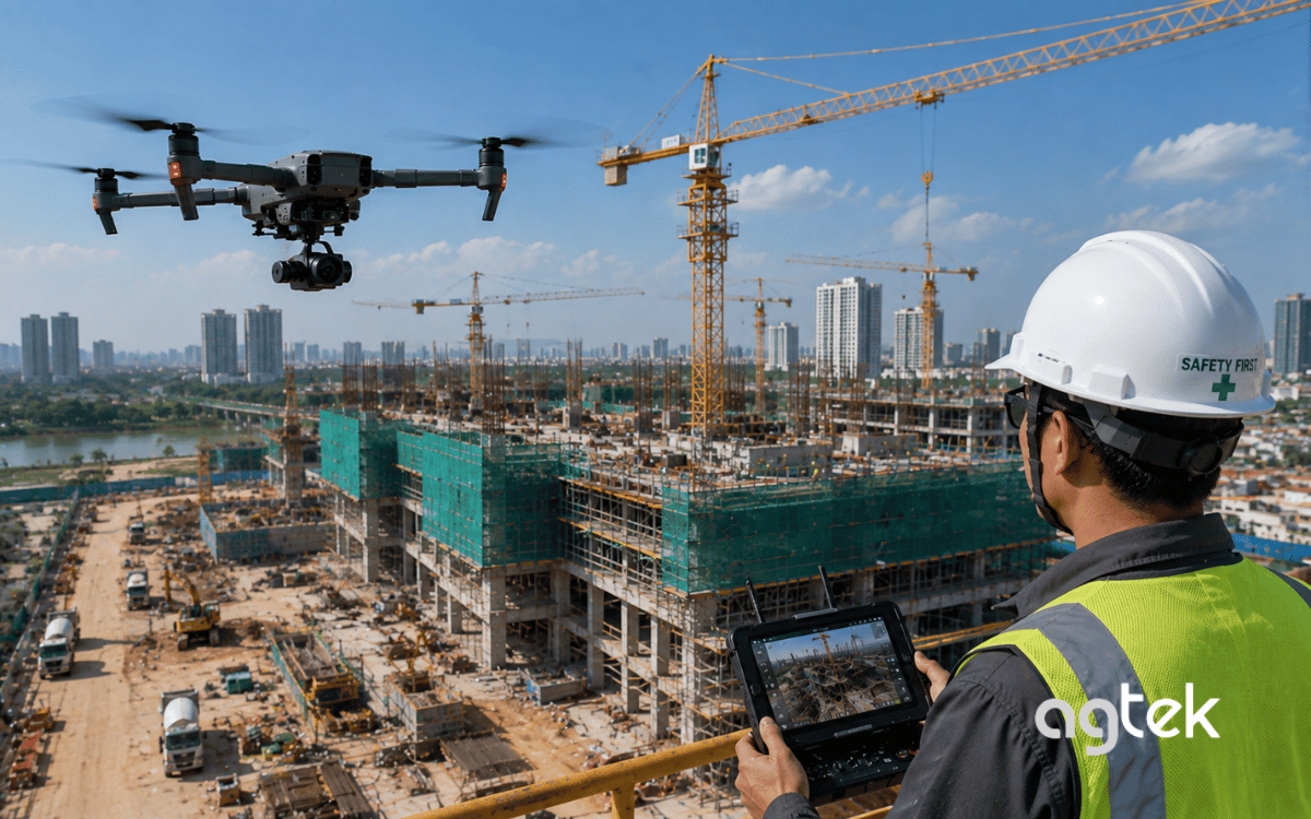 UAV hỗ trợ khảo sát hiện trạng trước và sau thi công.
